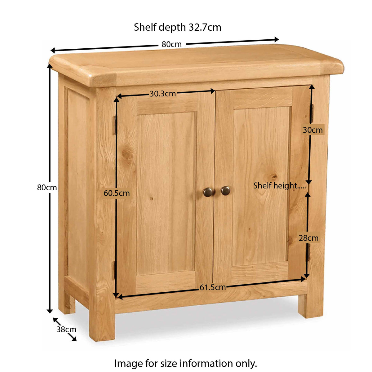 Zelah Oak Mini Cupboard