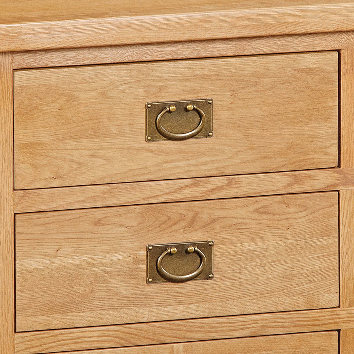 Zelah Oak 5 Drawer Tallboy Chest