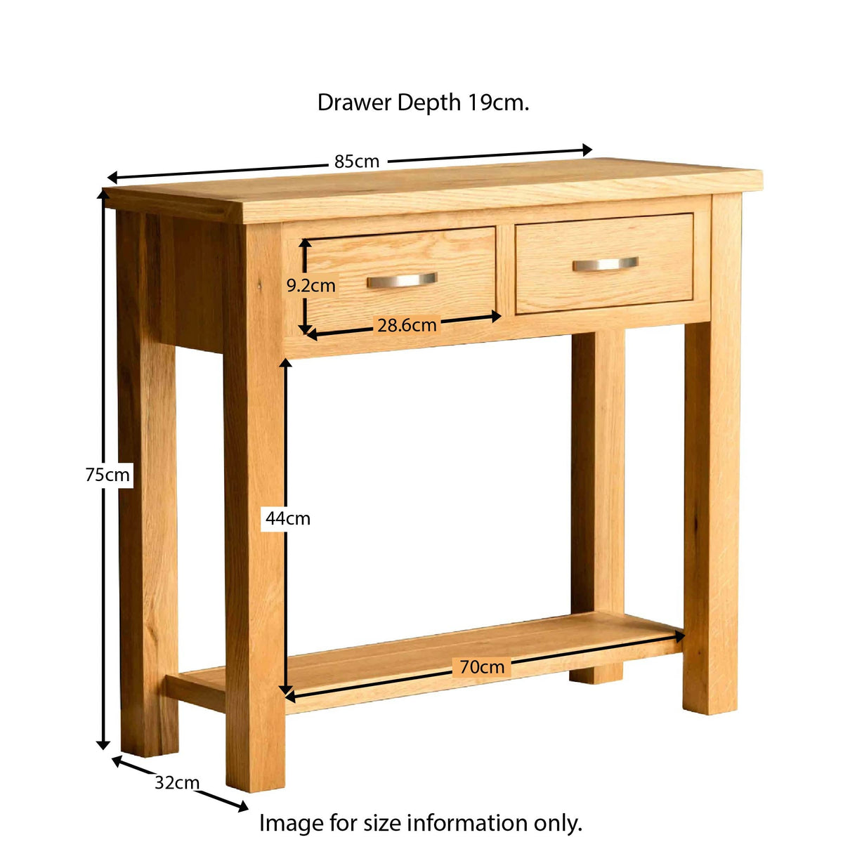 London Oak Console Table