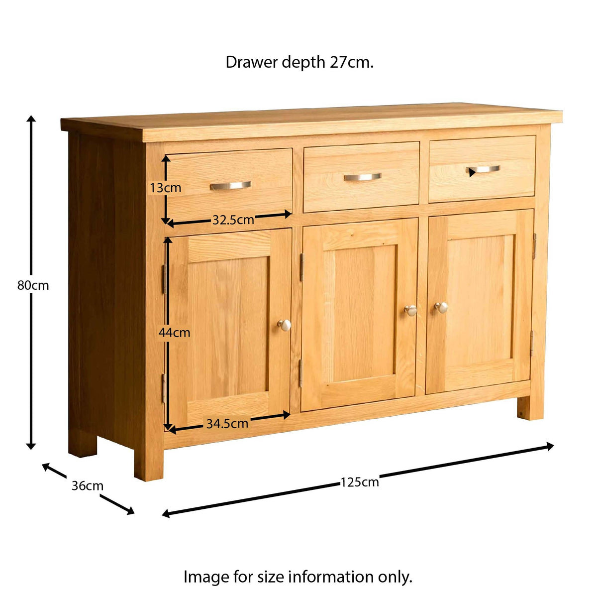 London Oak Large Sideboard