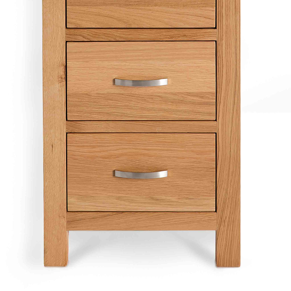 London Oak 5 Drawer Tallboy Chest