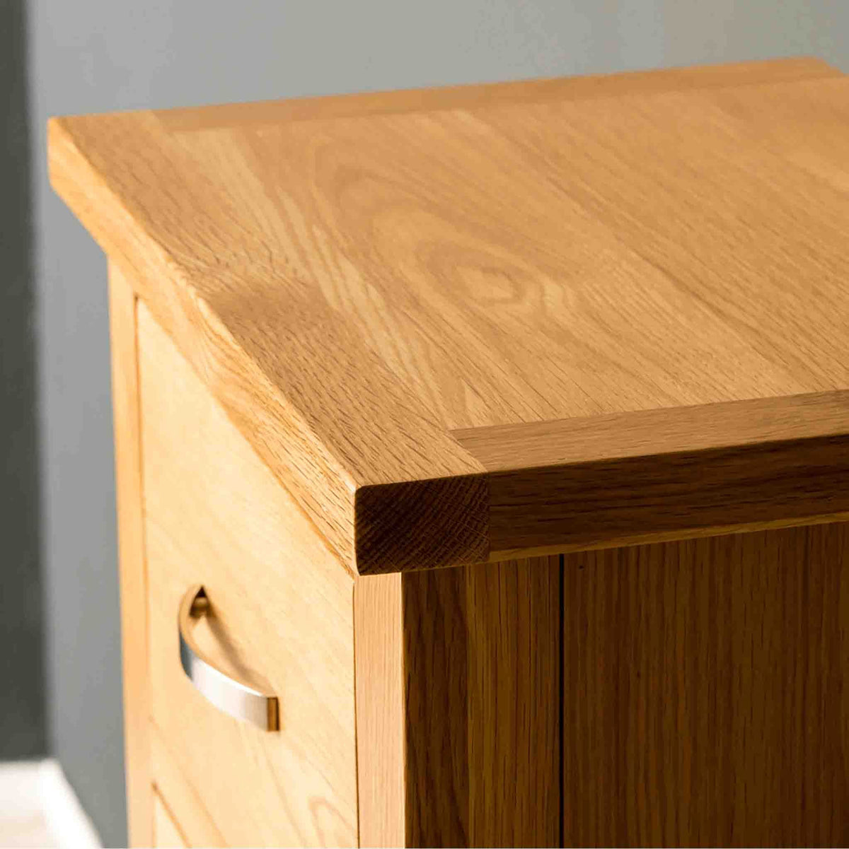 London Oak 5 Drawer Tallboy Chest