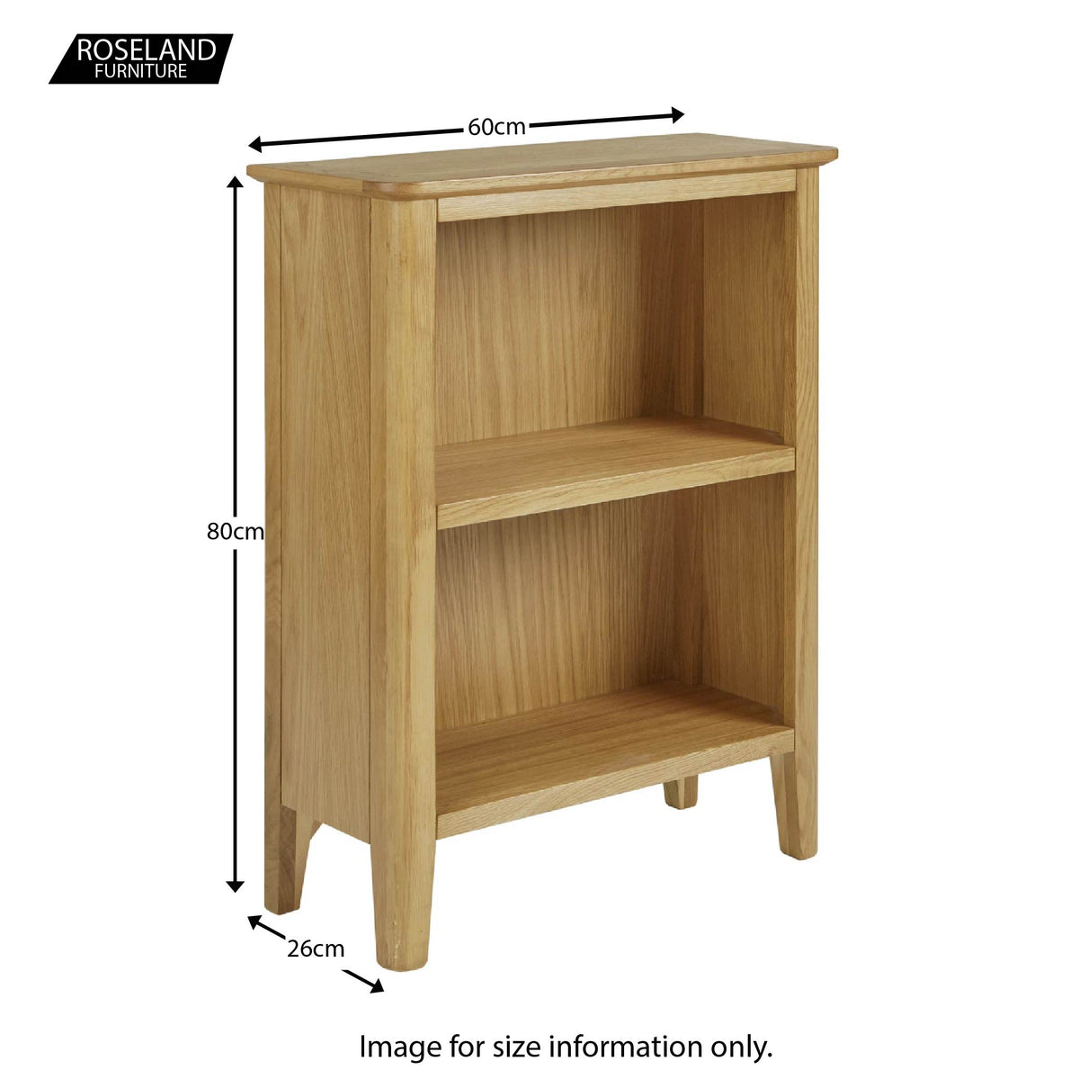 Alba Oak Small Bookcase