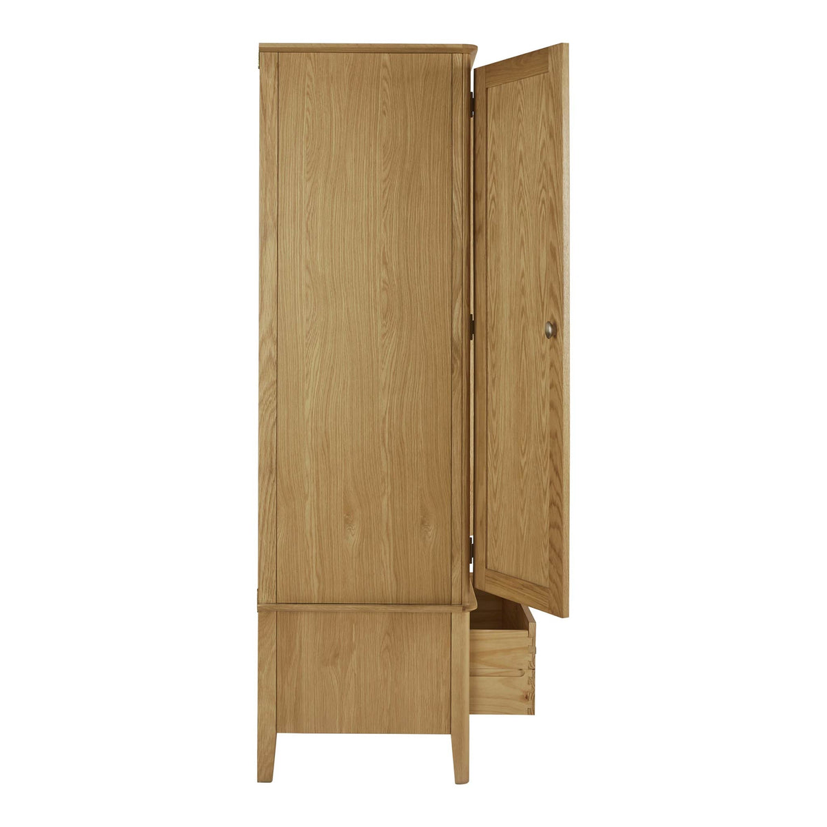 Alba Oak Double Wardrobe with Drawer