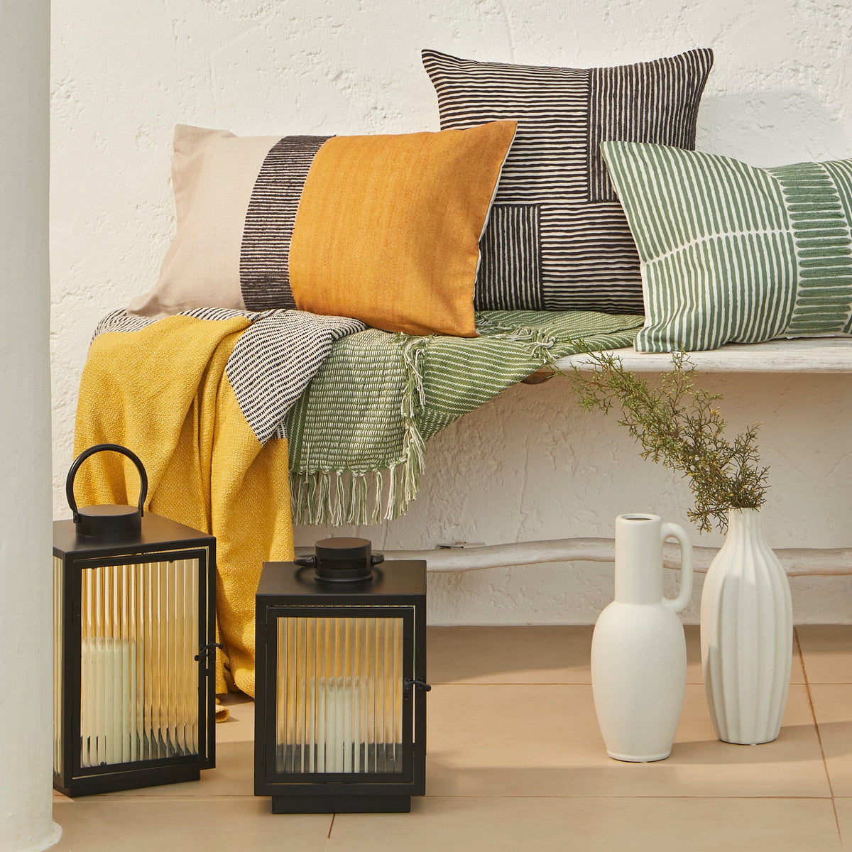 Revesby 40cm Lantern - Black Metal