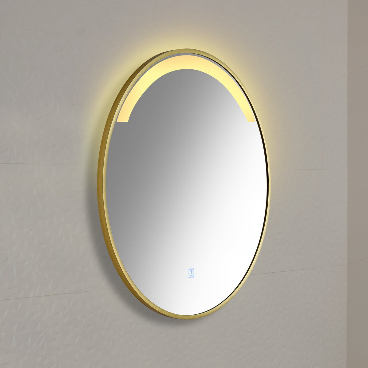 OUTLET - Kimbridge Gold Bathroom Mirror - with LED Lights