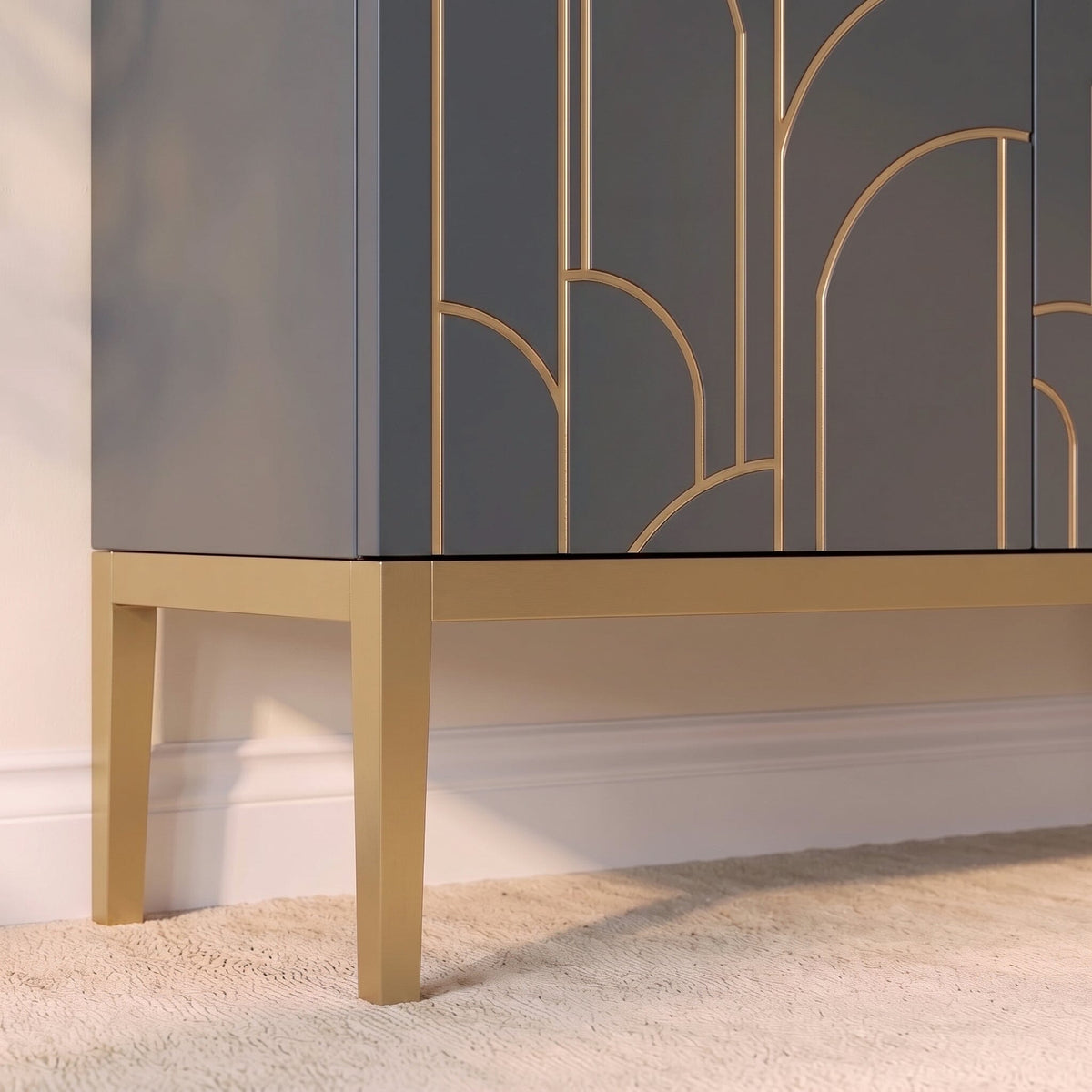 Gatsby 2 Door Small Sideboard - Smoke Grey