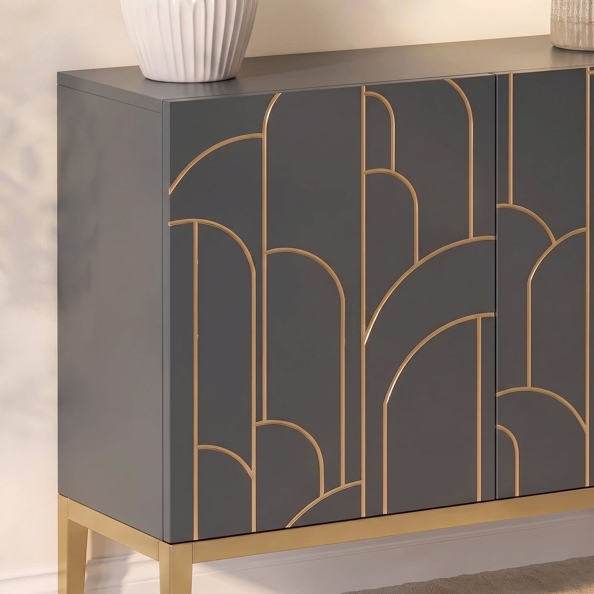 Gatsby 2 Door Small Sideboard - Smoke Grey
