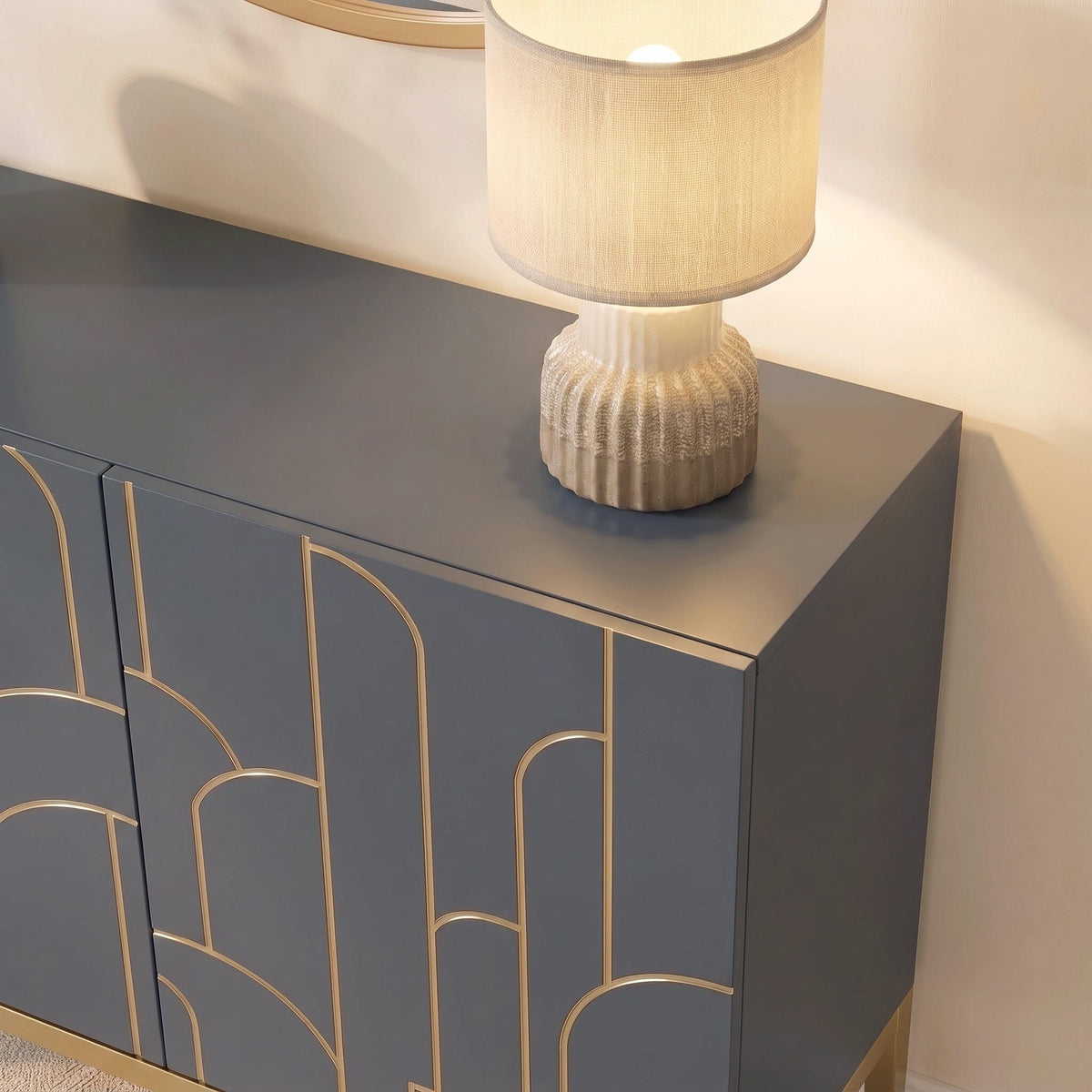 Gatsby 2 Door Small Sideboard - Smoke Grey