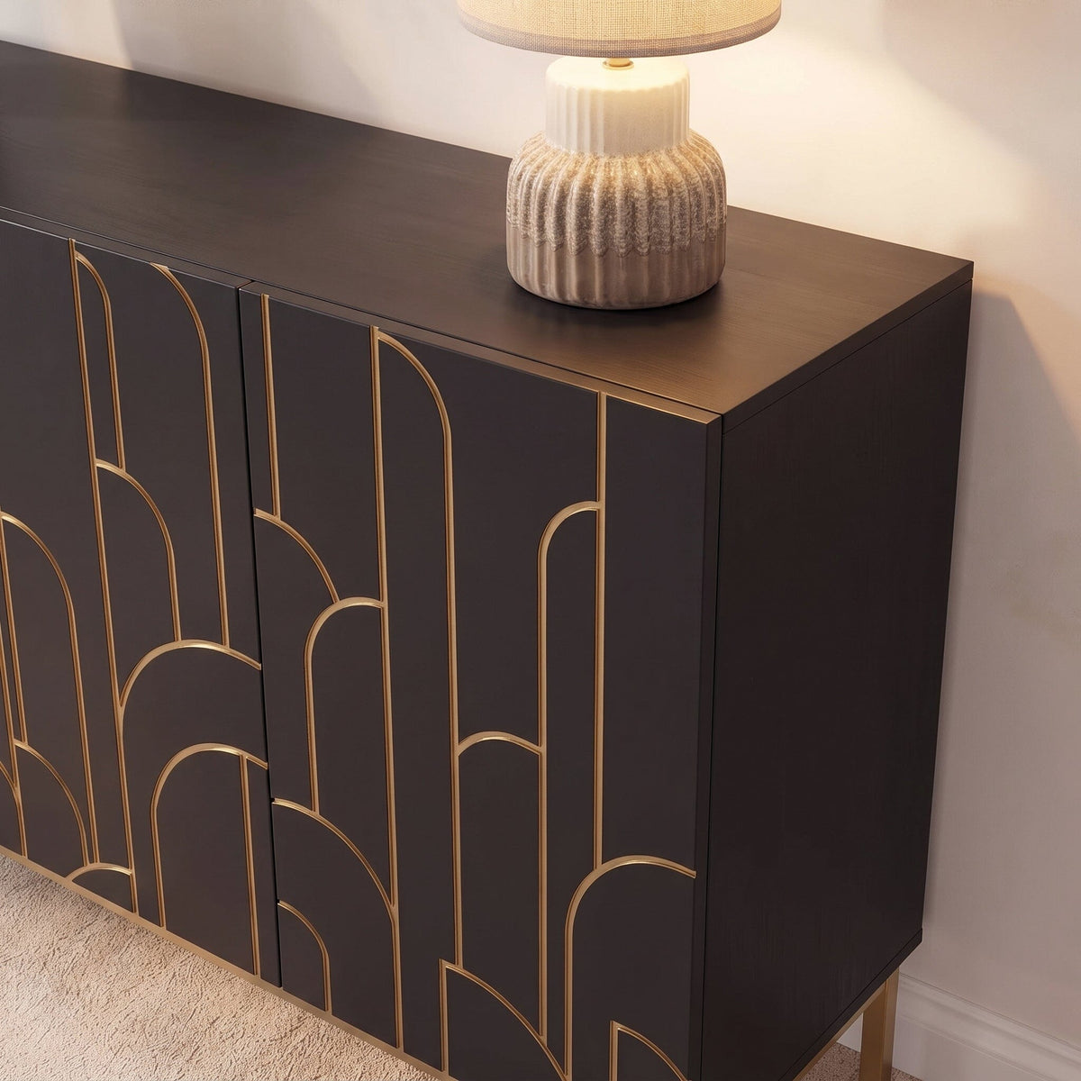 Gatsby 3 Door Sideboard - Noir Black