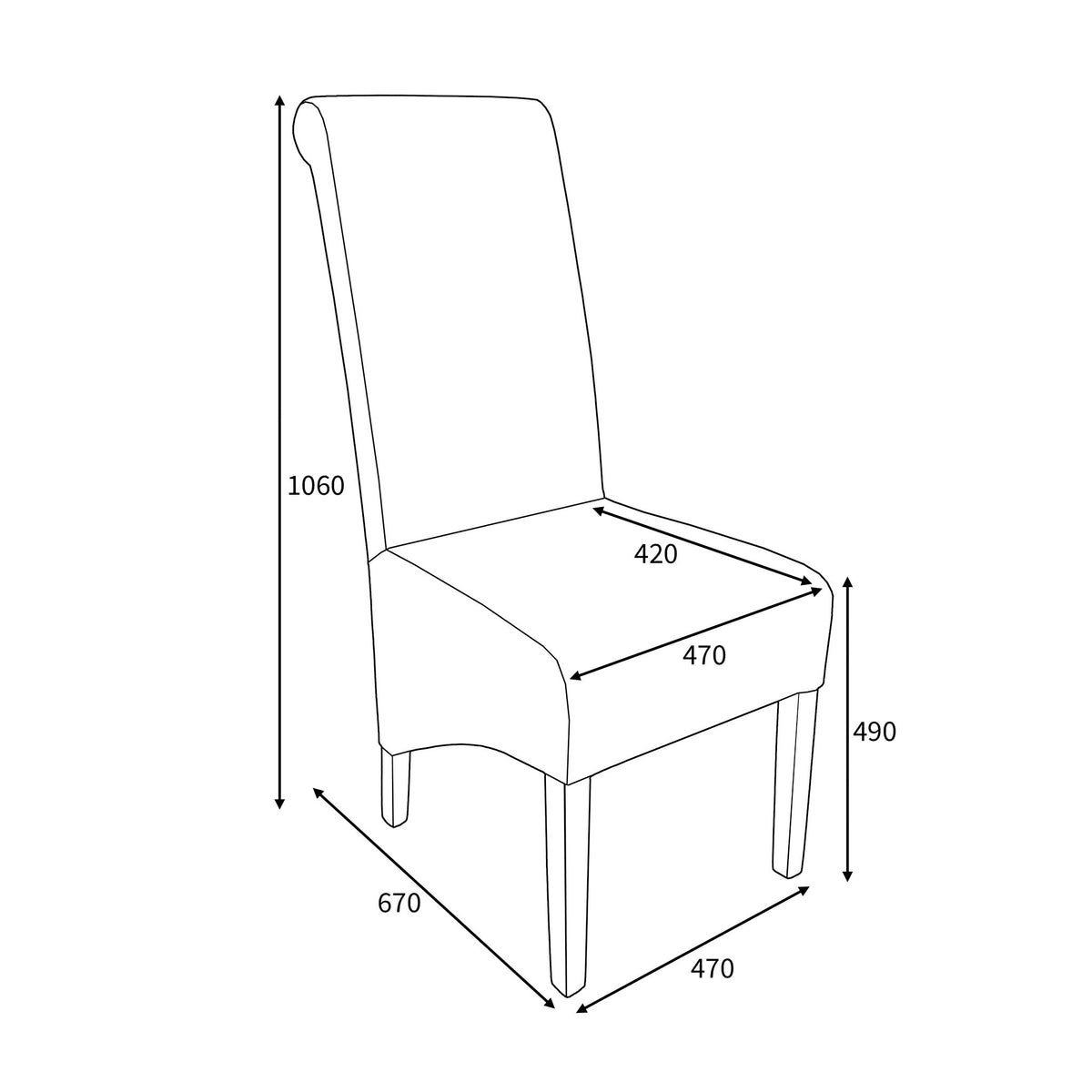 Genna Bonded Leather Dining Chair