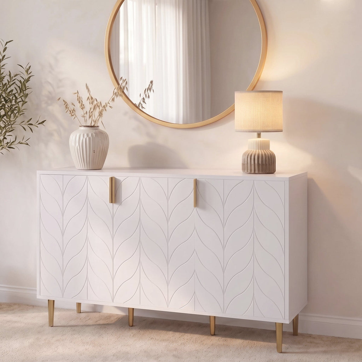 Gloria 3 Door Large Sideboard - White