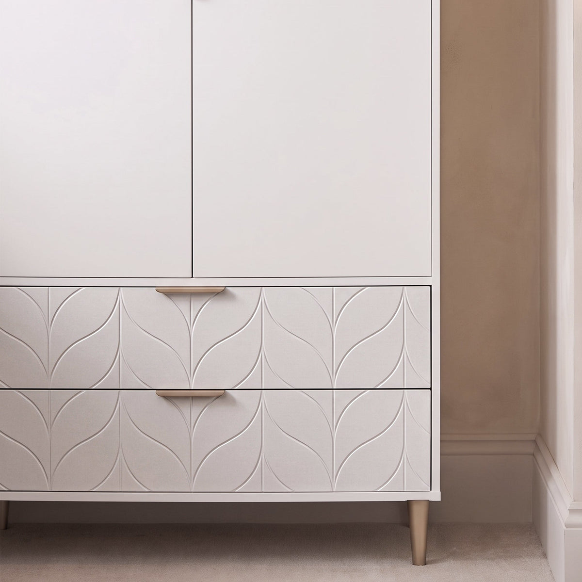 Gloria Double Wardrobe - White