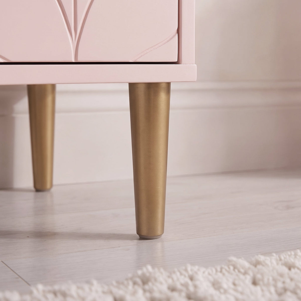 Gloria Tallboy - Blush Pink & Brass Effect