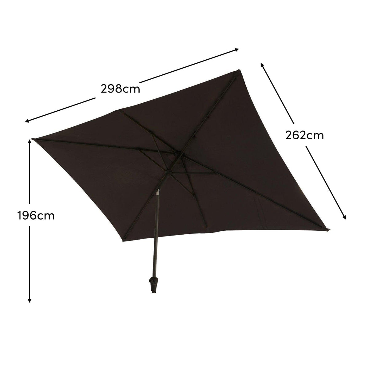 Grey Parasol - 2x3m Rectangle