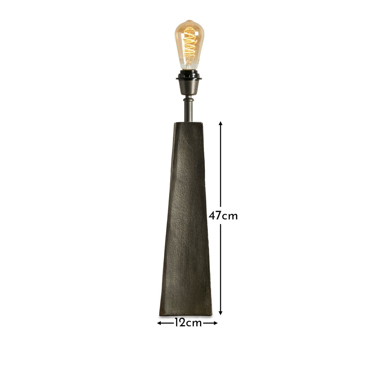 Outlet - Helland 47cm Metal Lamp Base - Bronze