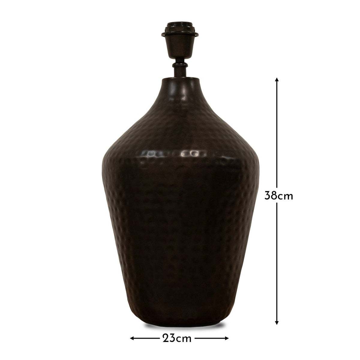 OUTLET - Hale 38cm Metal Lamp Base - Black Bronze