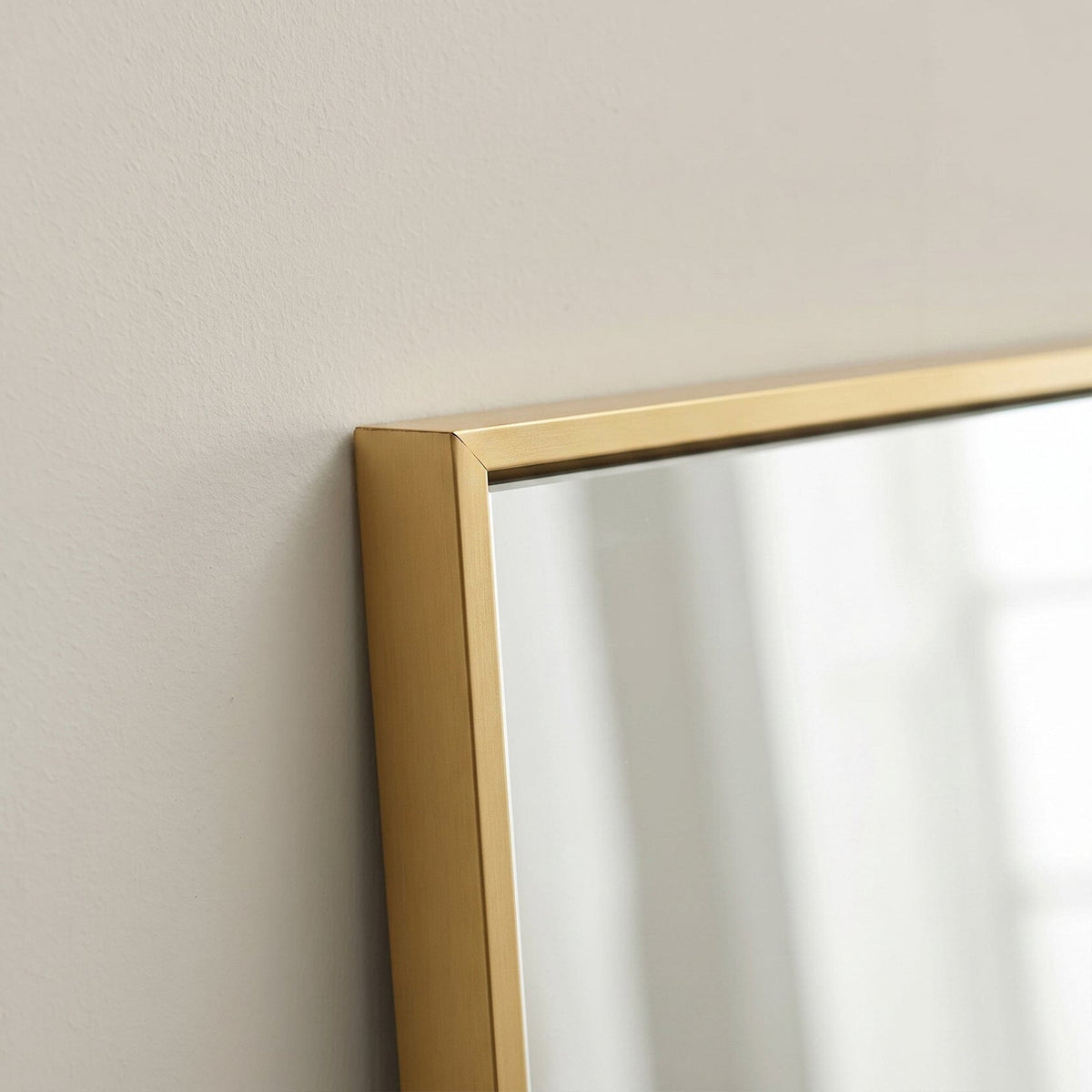 Hensall 140X40cm Metal Rectangular Mirror - Gold