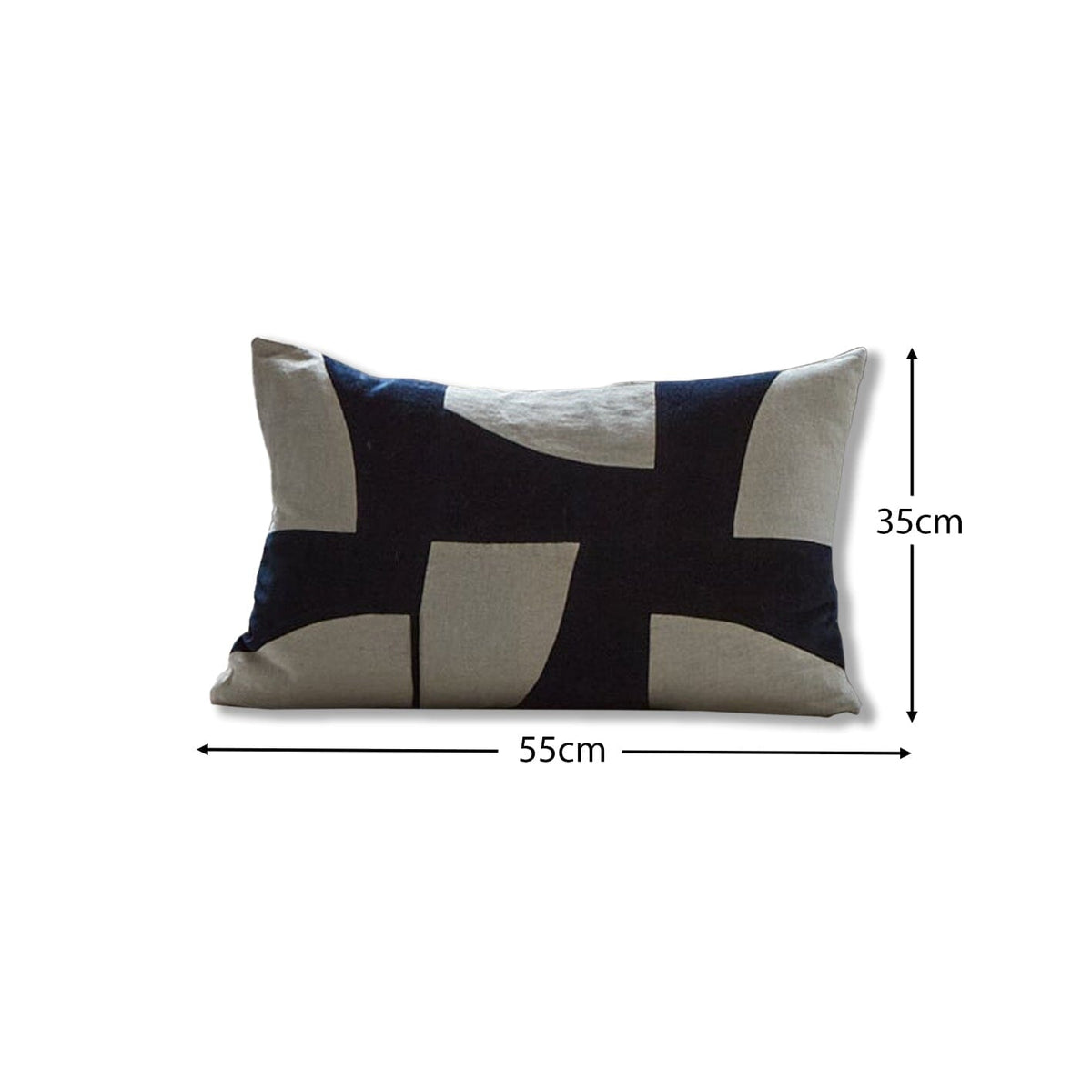 Holbeck 35x55cm Abstract Cushion Cover - Ink