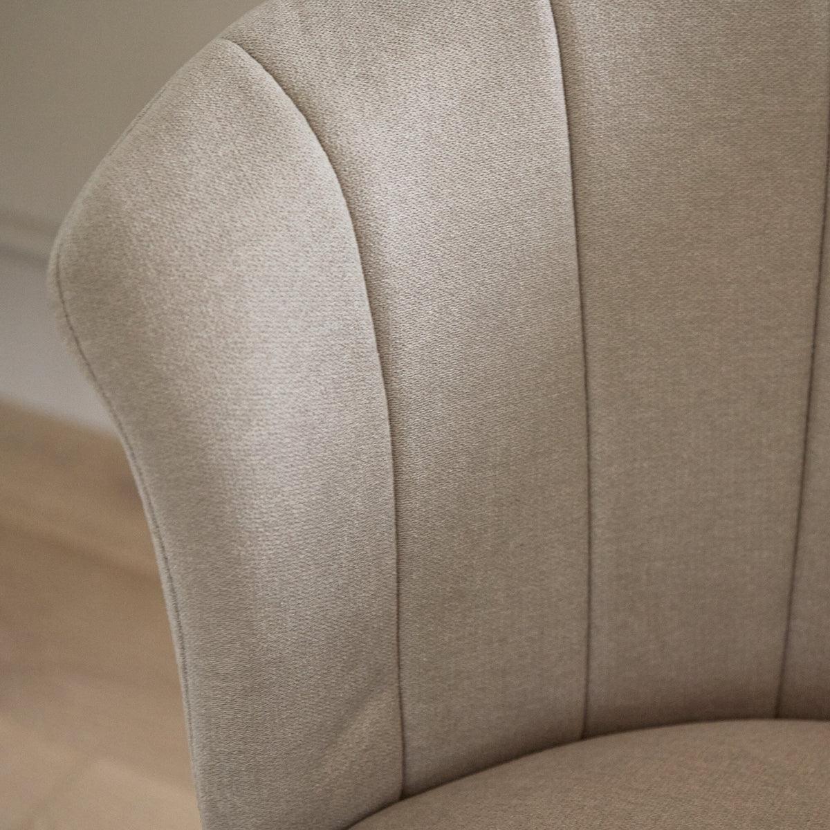 Cleo Soft Beige Dining Chairs - Set of 2 - Gold Legs
