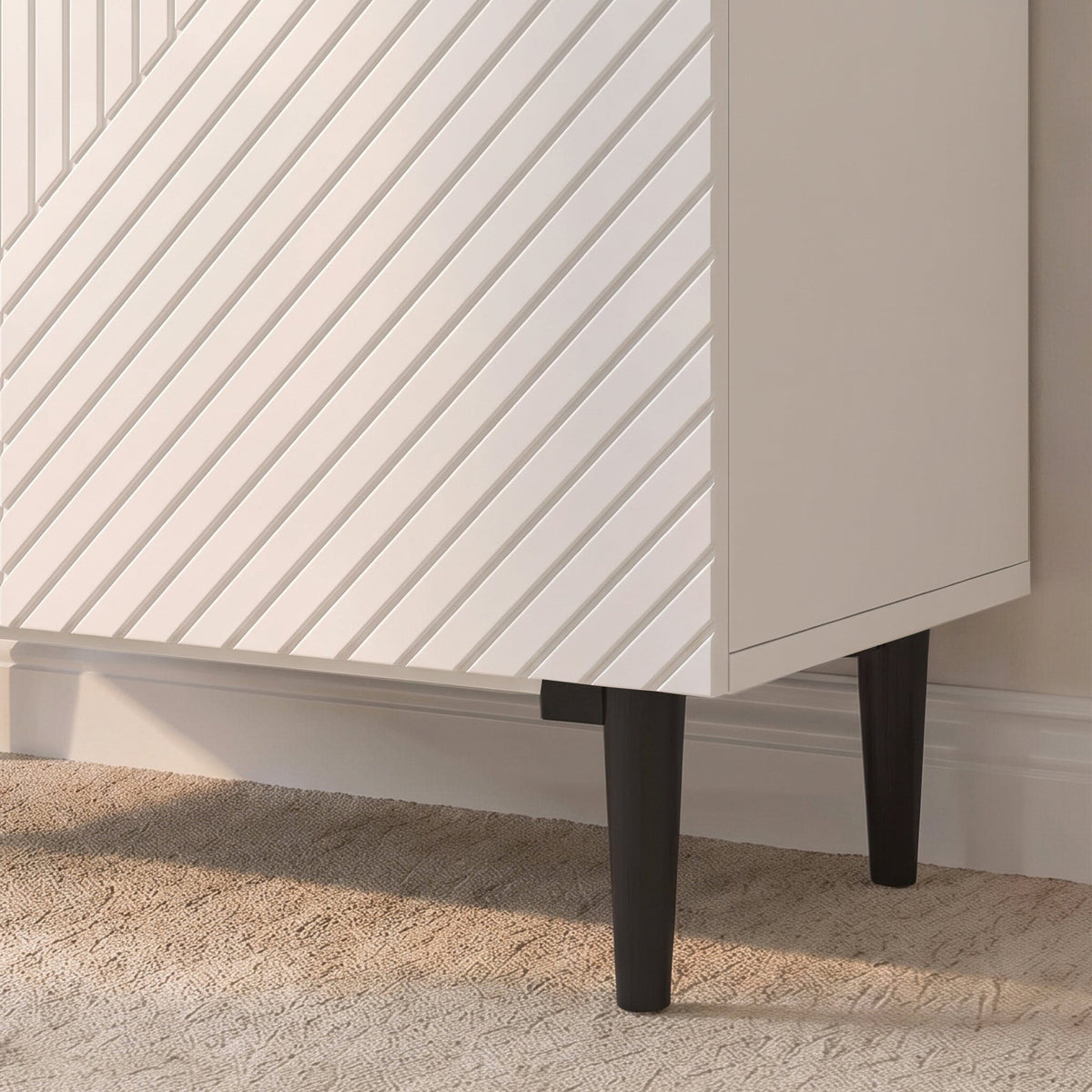 Jack 2 Door Small Sideboard - Geometric White