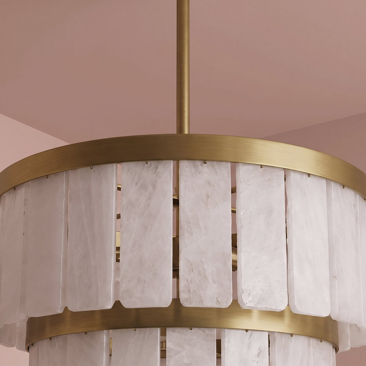 Kinver 43cm Resin Double Chandelier - Gold