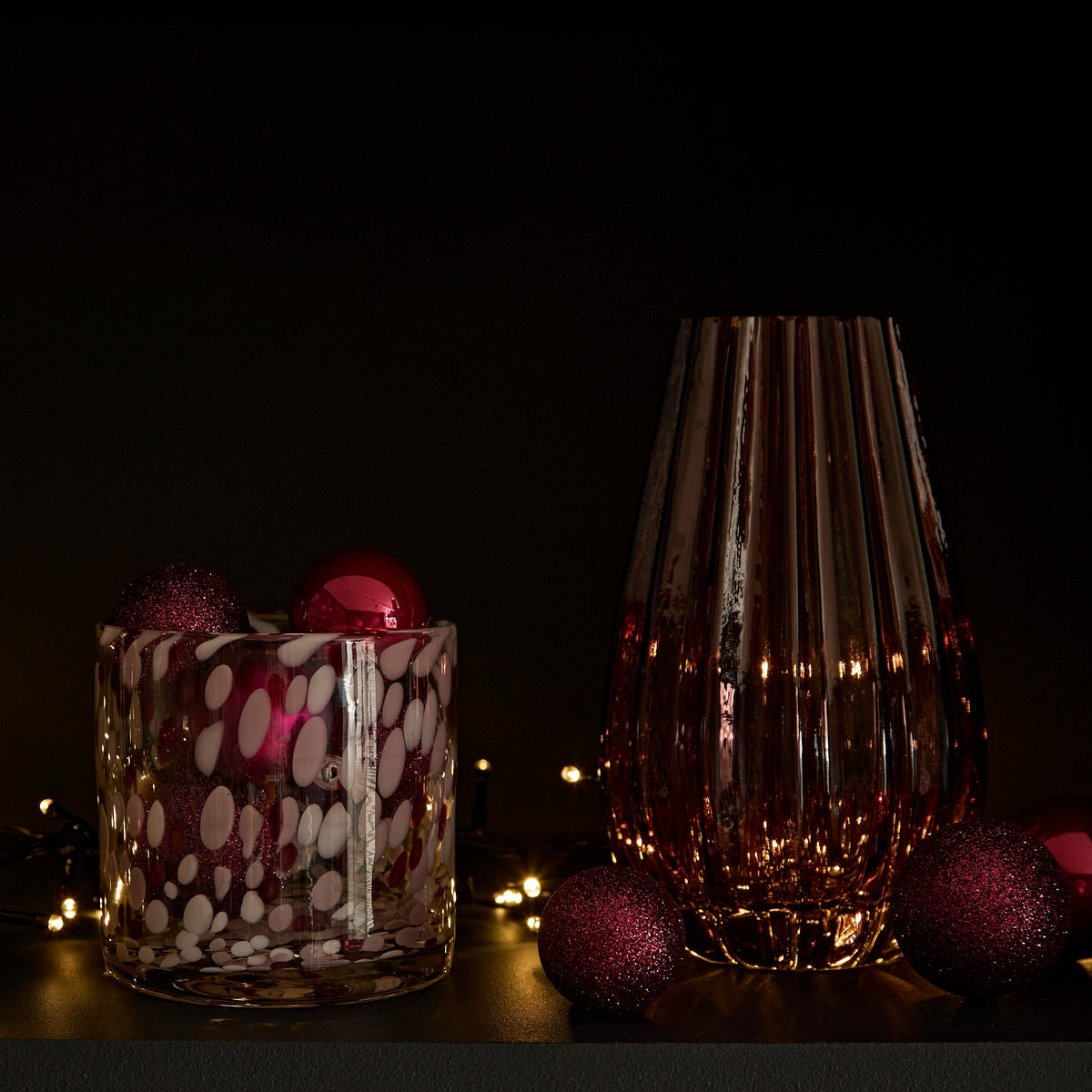 Valen Shatterproof Mixed Baubles - Set of 30 - Burgundy Red