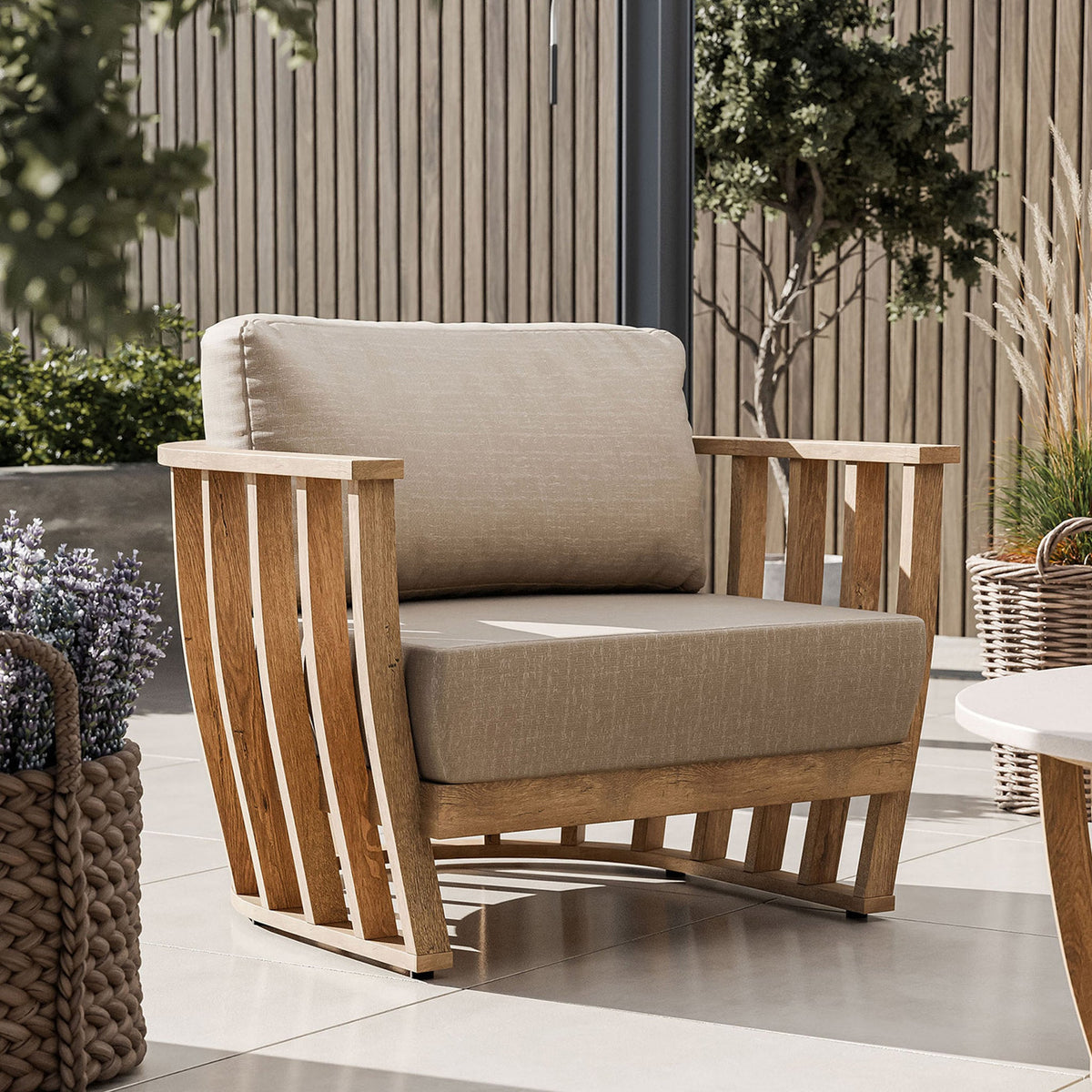 Lucca 5 Seater Acacia Lounging Set with Coffee Table