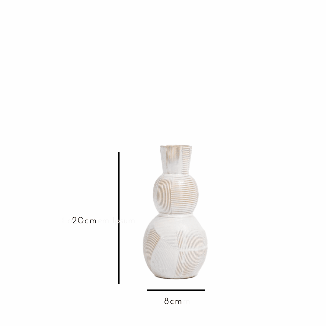 OUTLET - Colden 20cm Ceramic Vase - White