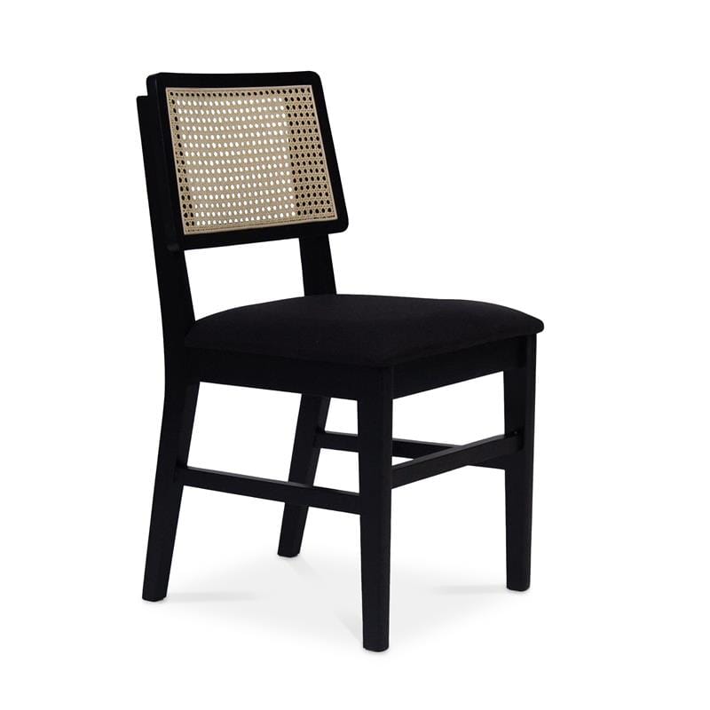 Charlie Black Dining Table Set - Round Drop Leaf - 4 Seater - Charlie Dining Chairs