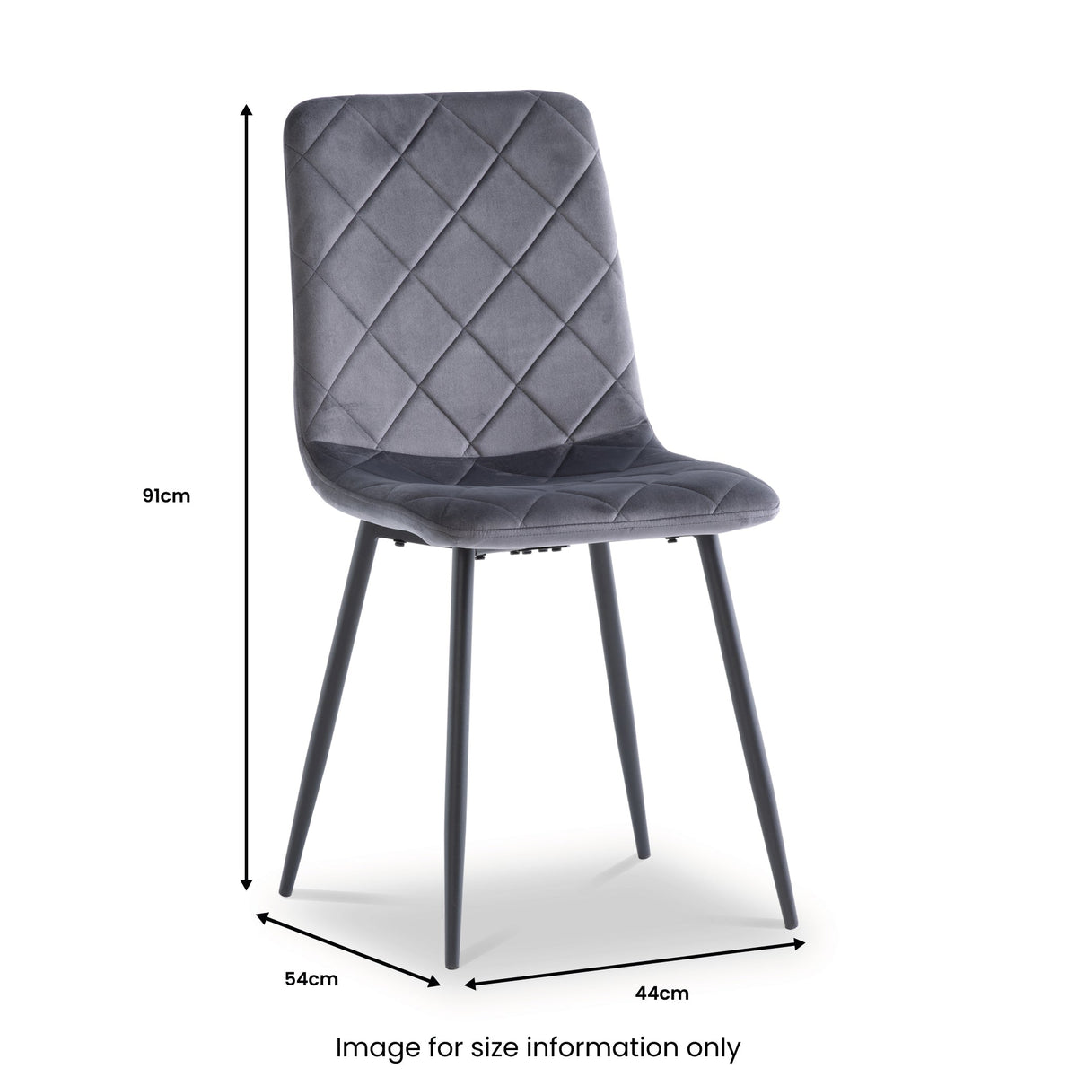 Lois Velvet Quilted Back Dining Chair