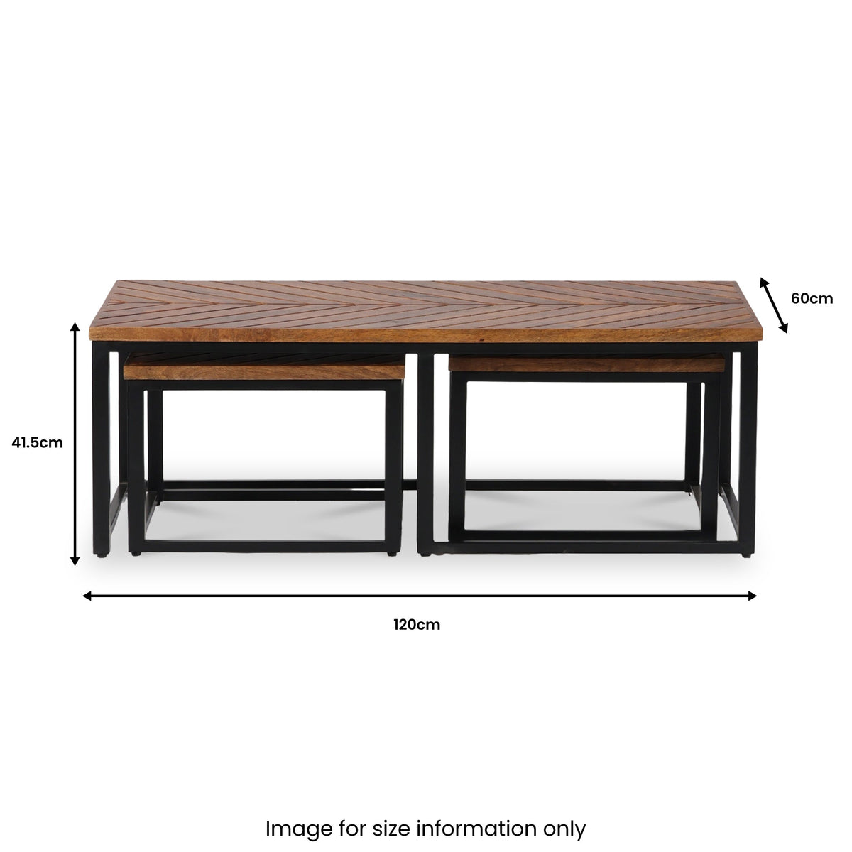 Loric Parquet Mango Wood Coffee Table
