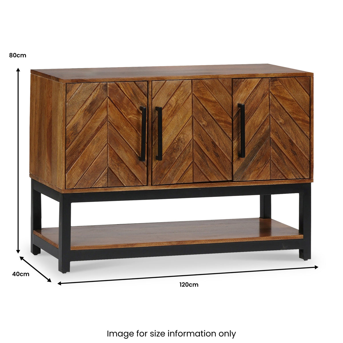 Loric Parquet Mango Wood Console Table