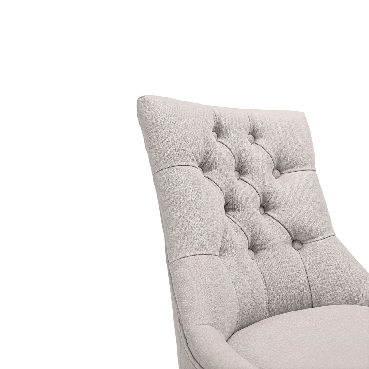 Louis Soft Beige Dining Chairs - Set of 2 - Whitewash Legs