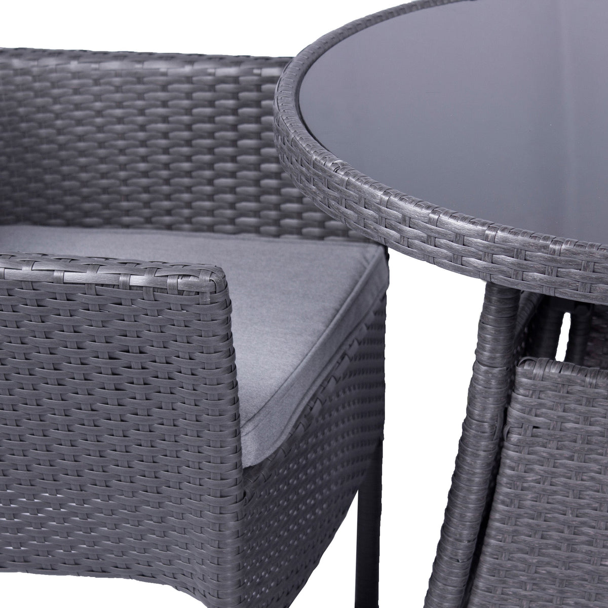 Malaga 2 Seat Deluxe Stacking Rattan Bistro Set