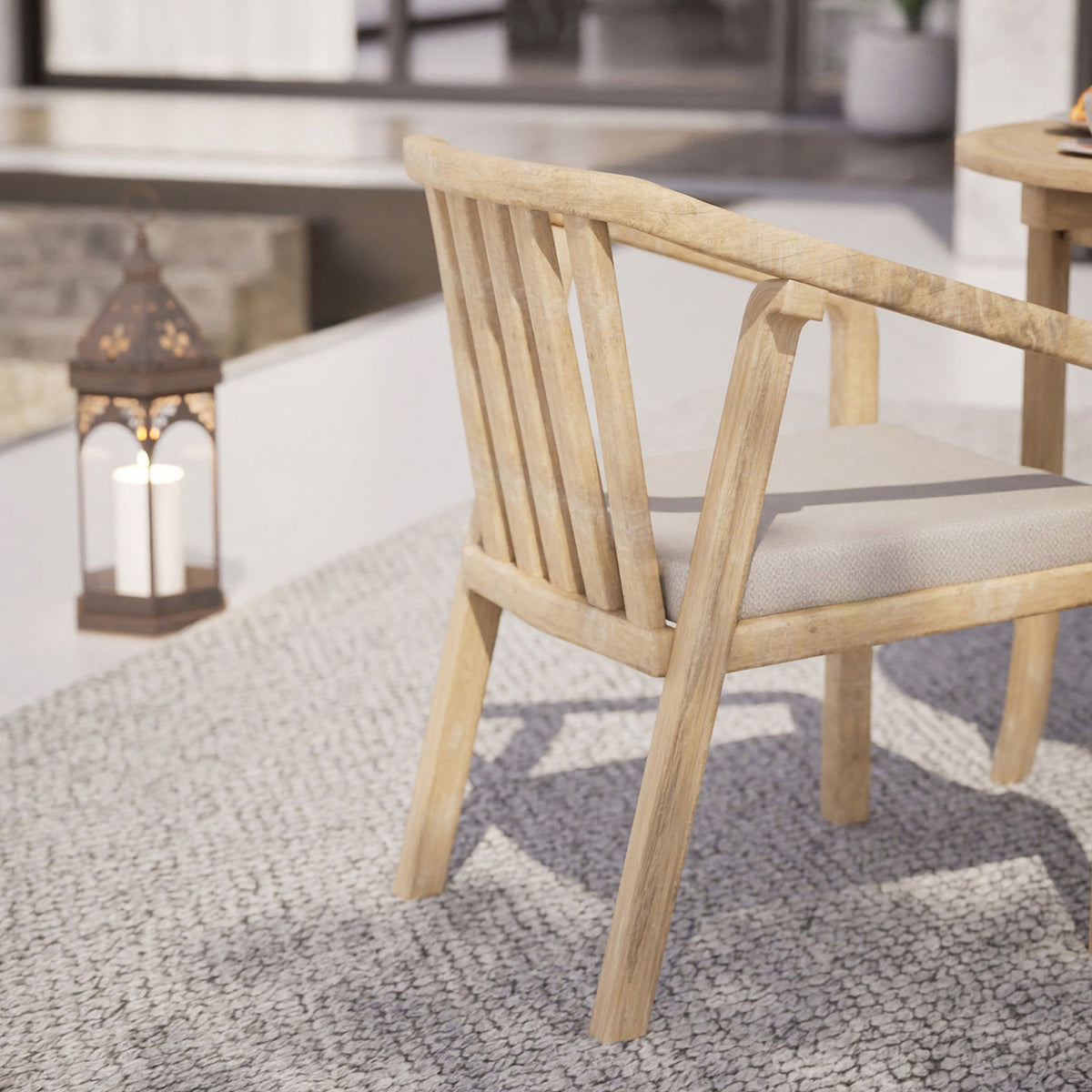 Maris 2 Seater Round Bistro Set with Riven Chairs