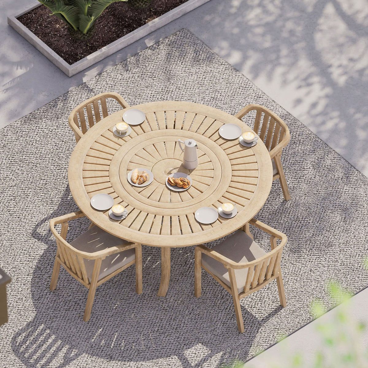 Maris 4 Seater Round Dining Table