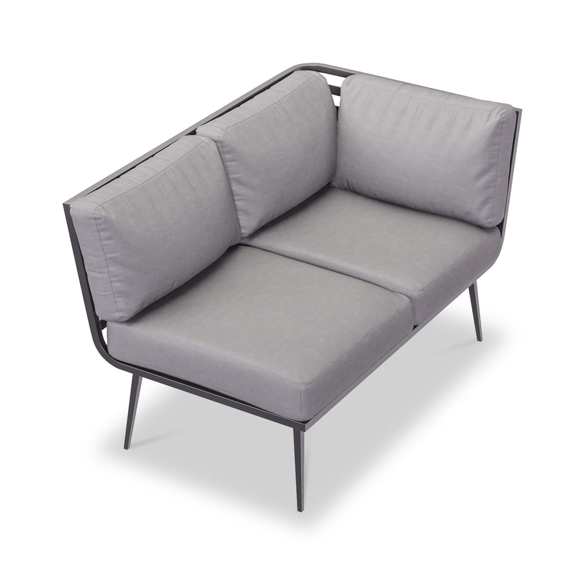 Mayfair 150cm Corner Fire Pit Table Garden Lounge Set
