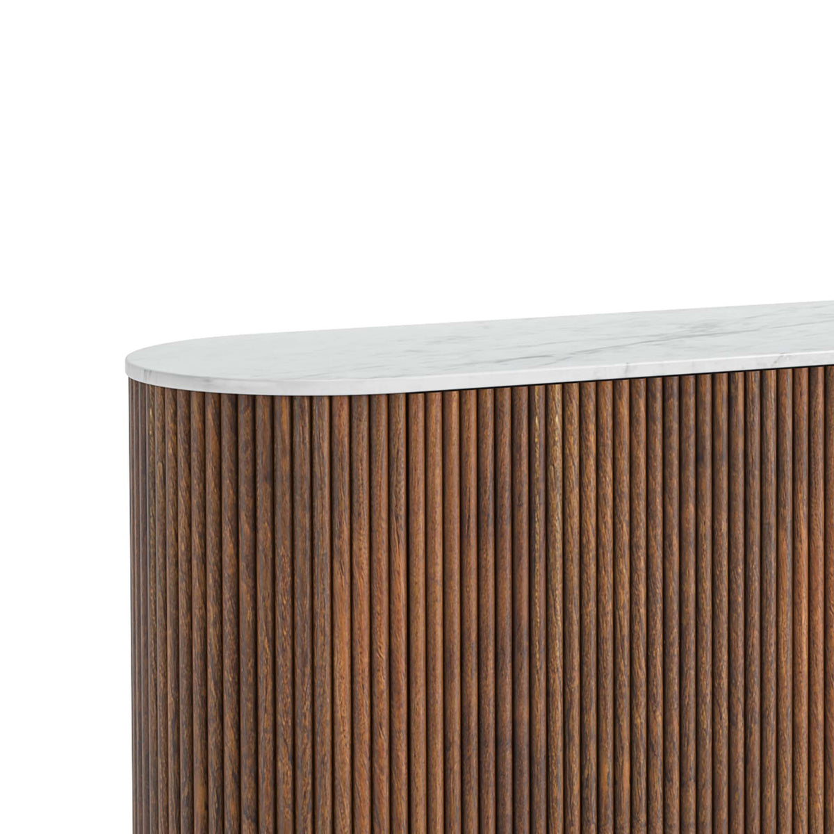 Milo Mango & Marble Fluted Mini Sideboard