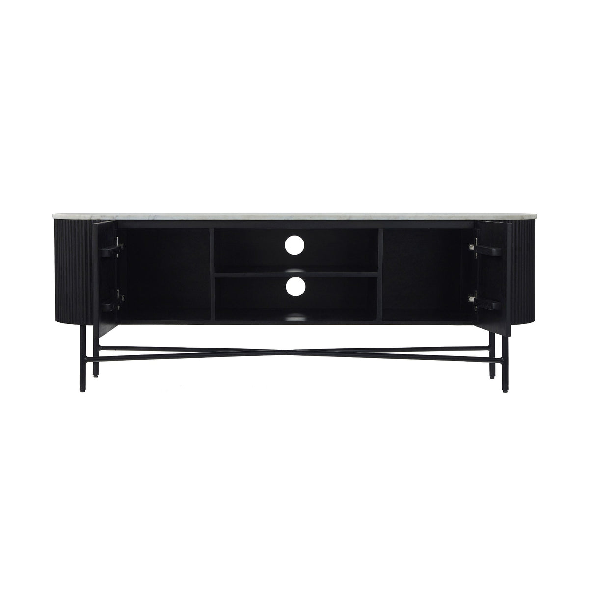 Milo Mango & Marble Fluted Wide TV Media Unit