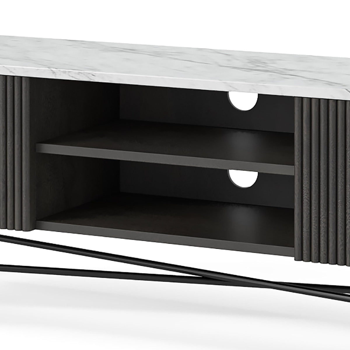 Milo Mango & Marble Fluted Extra Large TV Media Unit