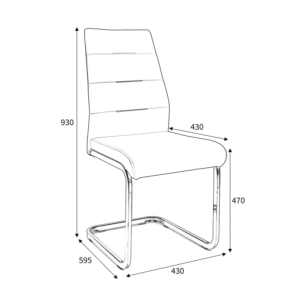 Maela Grey Faux Leather Dining Chair