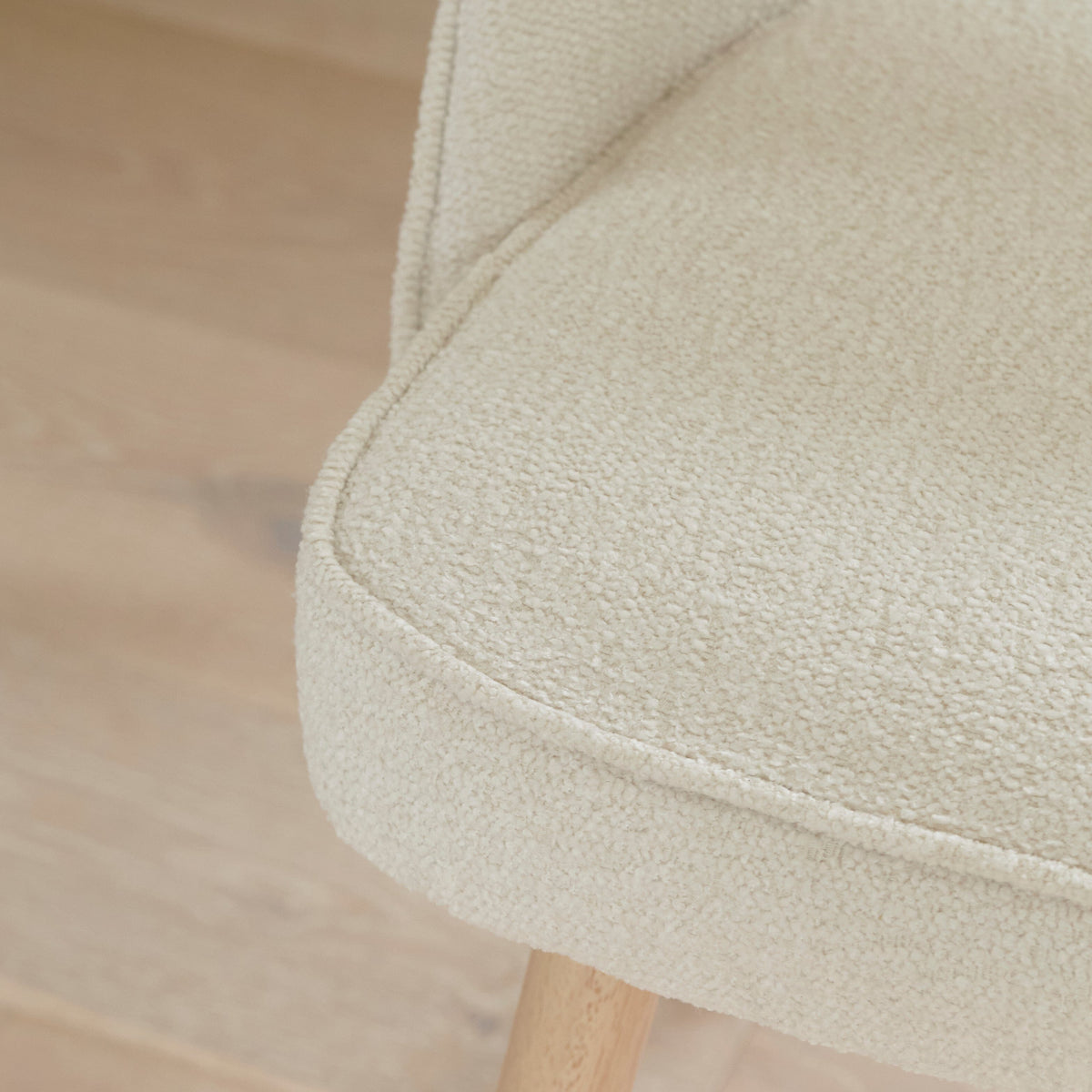 Marilyn Boucle Dining Chairs - Set of 2 - Whitewash Oak Legs