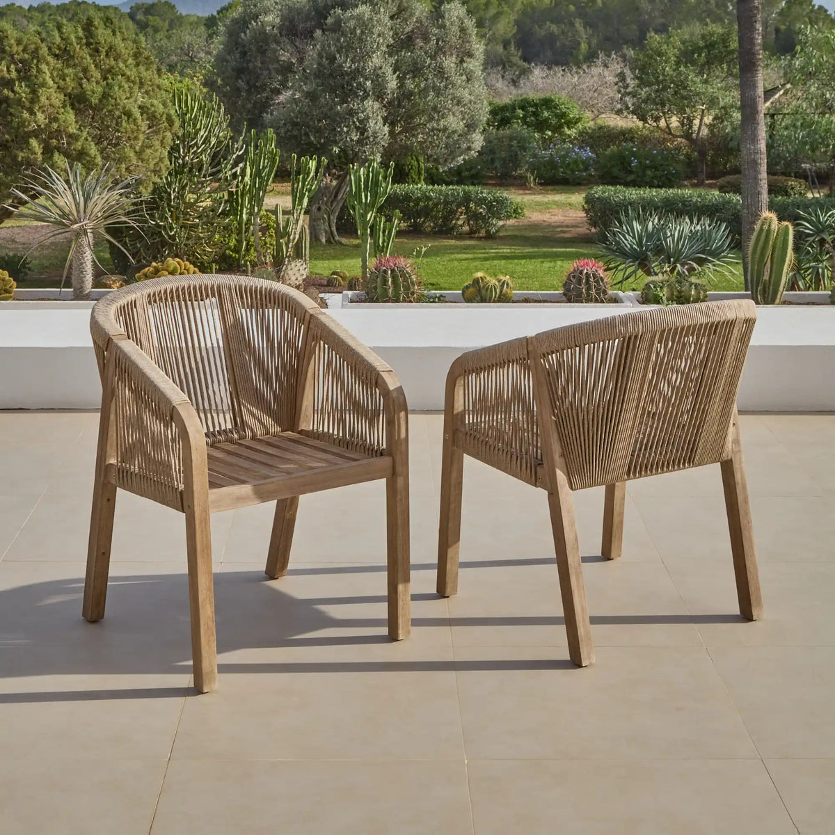 Amelia 6 Seater Wooden Garden Dining Set with 6 Nala Chairs