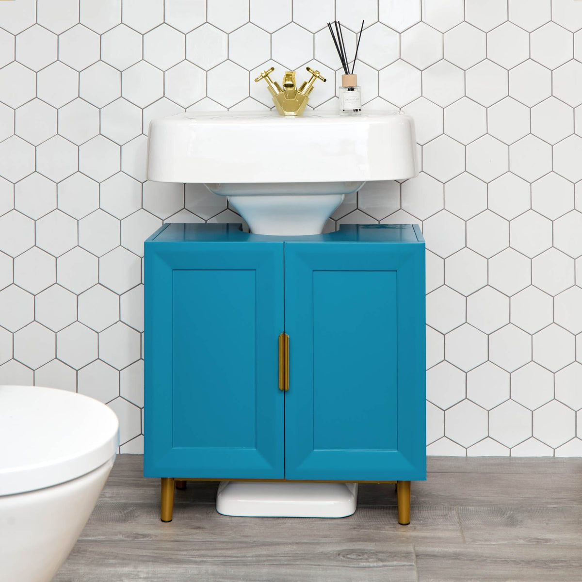 OUTLET - Nami Undersink Cabinet - Teal Blue