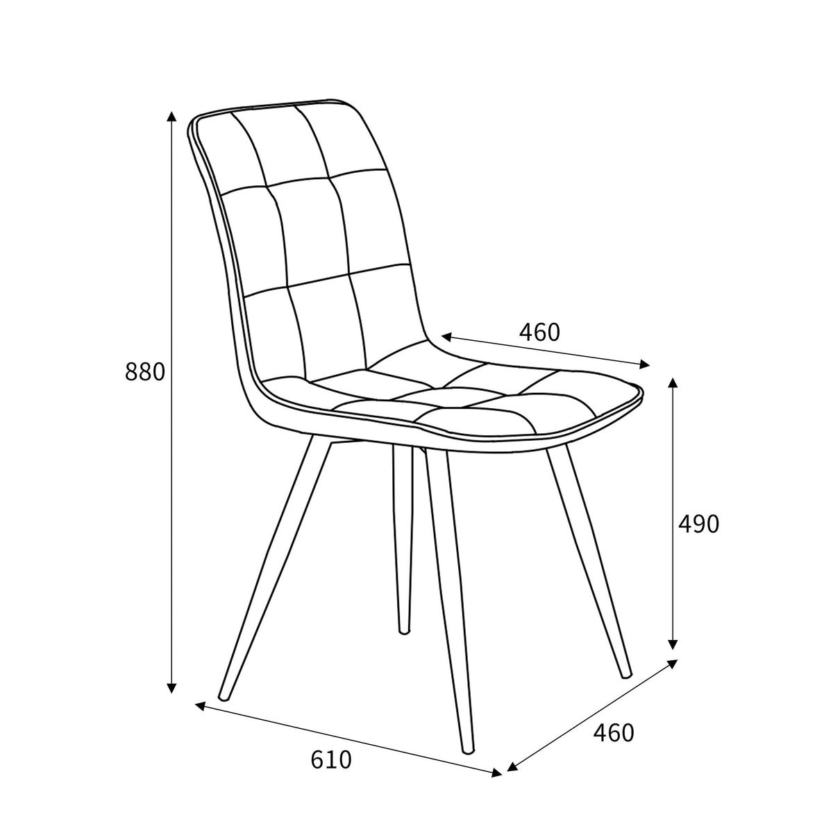 Nia Faux Suede Dining Chair