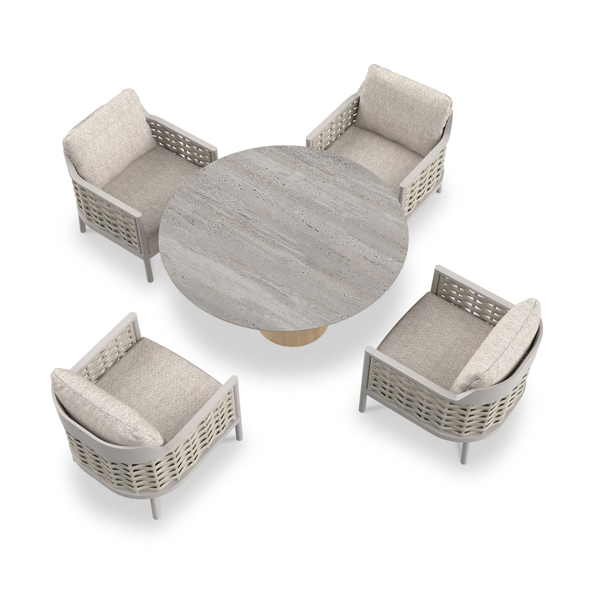Olma 4 Seater Dining Table Set & Chairs