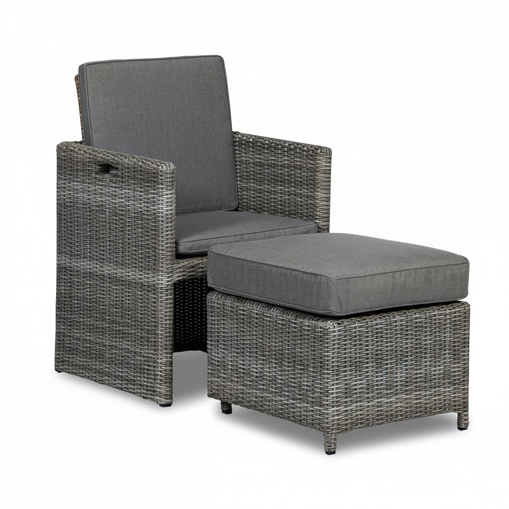Paris 10 Seat Lux Rattan Cube Set