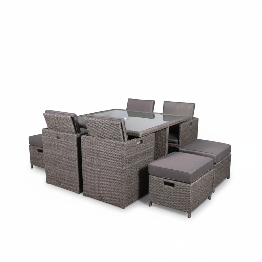 Paris 8 Seat Lux Rattan Cube Set