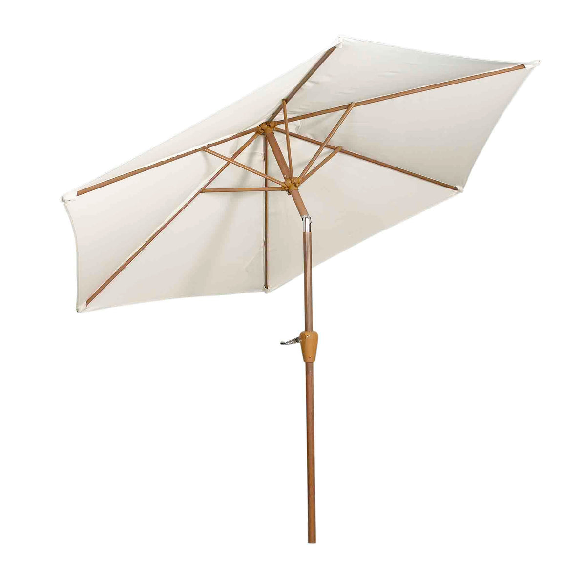 2.5m Wood-Look Aluminium Parasol